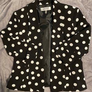 Kasper Open Front Polka Dot Blazer